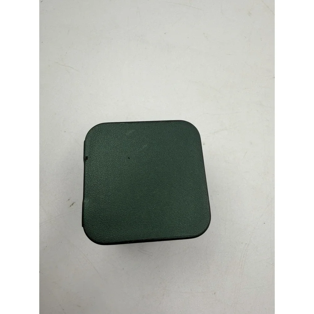 Dark Green Faux Leather Ring Box Crown Design Square Padded Lined Jewelry Case